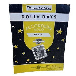 Dolly Days (Waltz) Easy Accordion Sheet Music David 1937 Mills Music